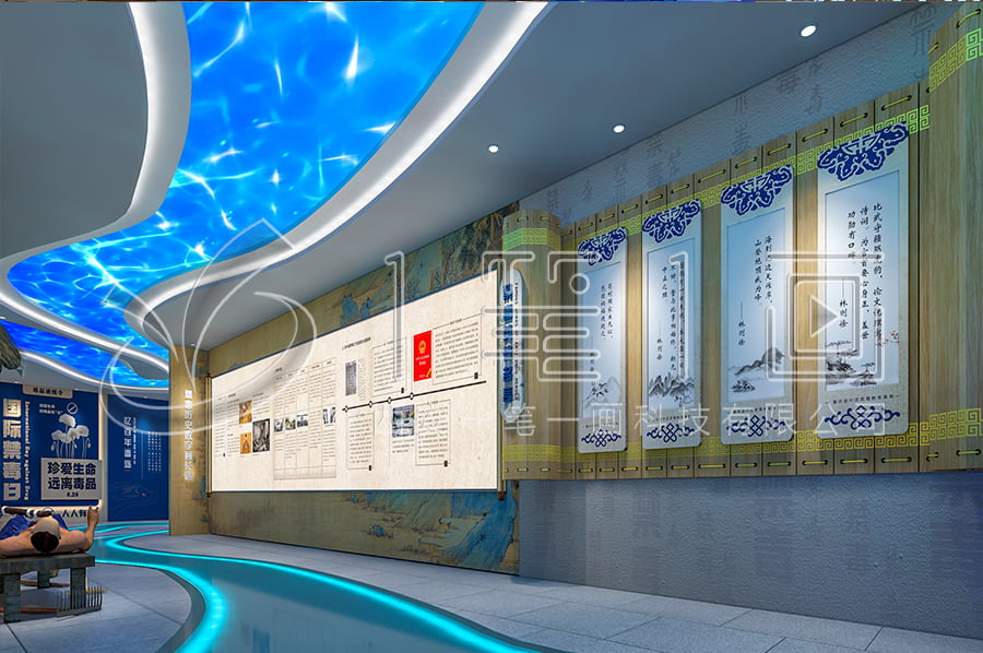 禁毒展廳設(shè)計(jì)布局，沉浸式禁毒警示示范基地，毒品預(yù)防教育展示館，高科技產(chǎn)品