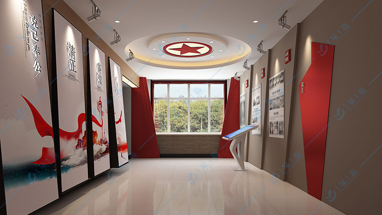 多媒體黨建展廳平面設(shè)計，黨風(fēng)廉政警示教育基地，廉政反腐警示館