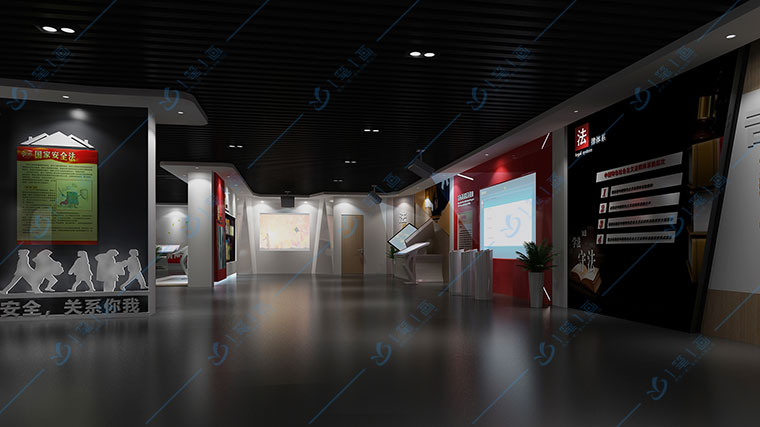 法治教育基地?cái)?shù)字互動(dòng)方案建設(shè)，青少年法治展廳設(shè)計(jì)效果圖展示