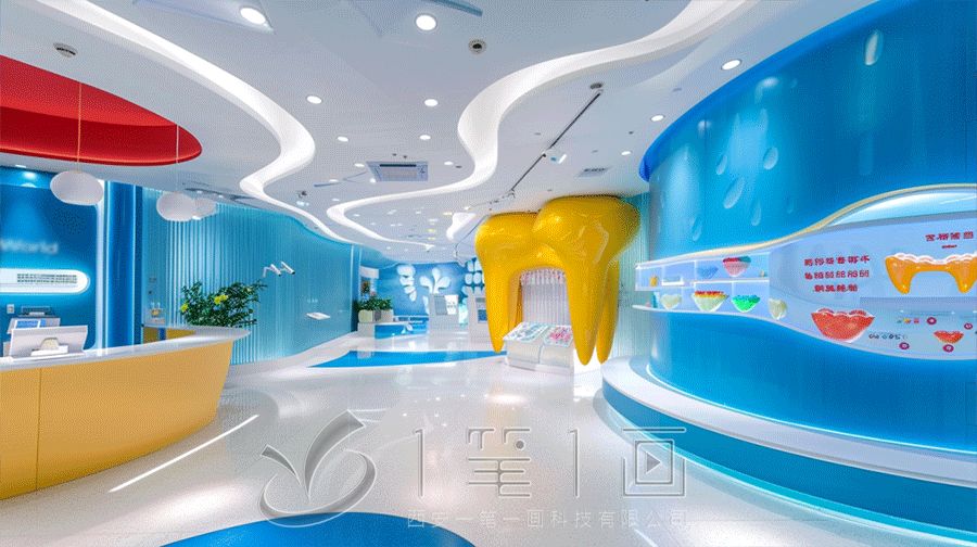 現(xiàn)代化口腔健康體驗(yàn)館效果圖
