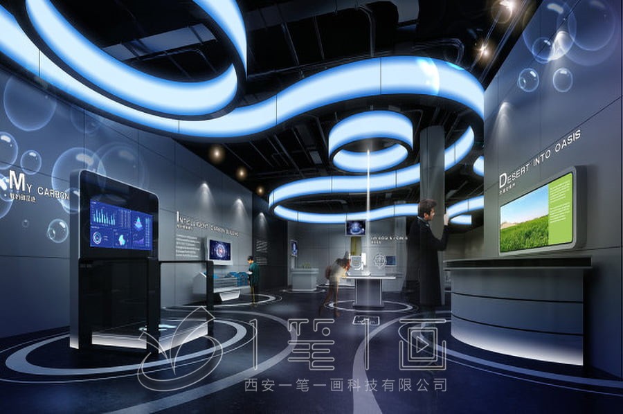 高科技企業(yè)文化展廳設(shè)計(jì)效果圖