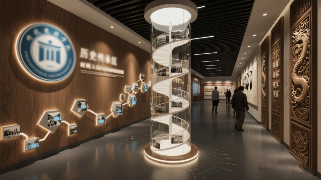 聲光電校史館設(shè)計公司效果圖